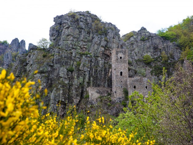 Chateau dans les gorges de la Borne